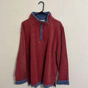 Fat Face Men’s Airlie Pullover - Red/Blue, XL